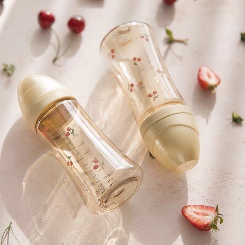 Bình sữa Grosmimi PPSU Cherrish 300ml - Hàng chính hãng