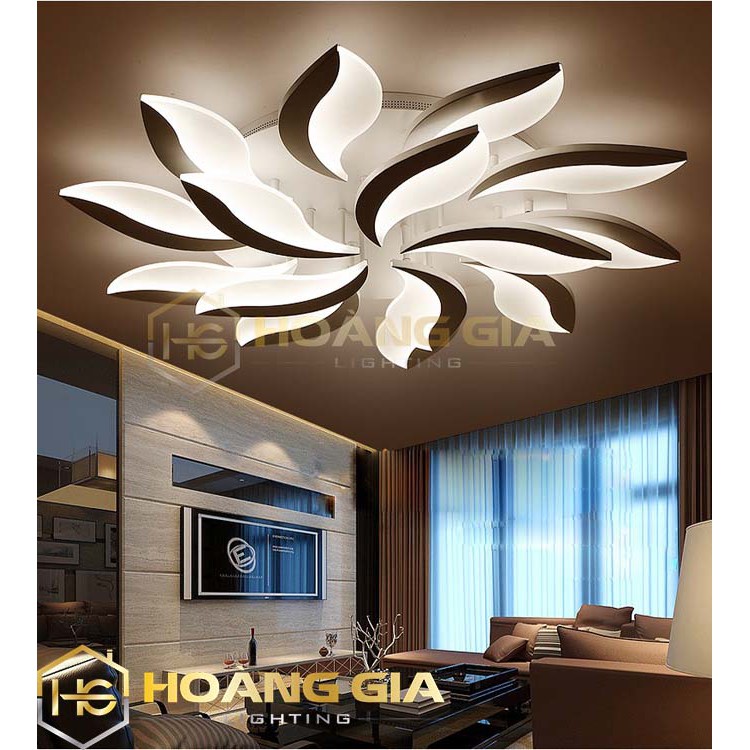 Đèn LED 15 Cánh Ốp Trần, Đèn Ốp Trần Trang Trí Phòng Khách Cao Cấp