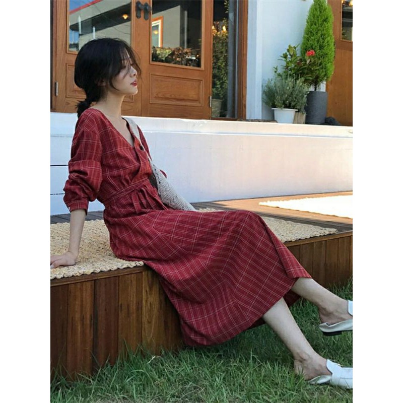 VÁY KẺ CARO SIÊU SANG