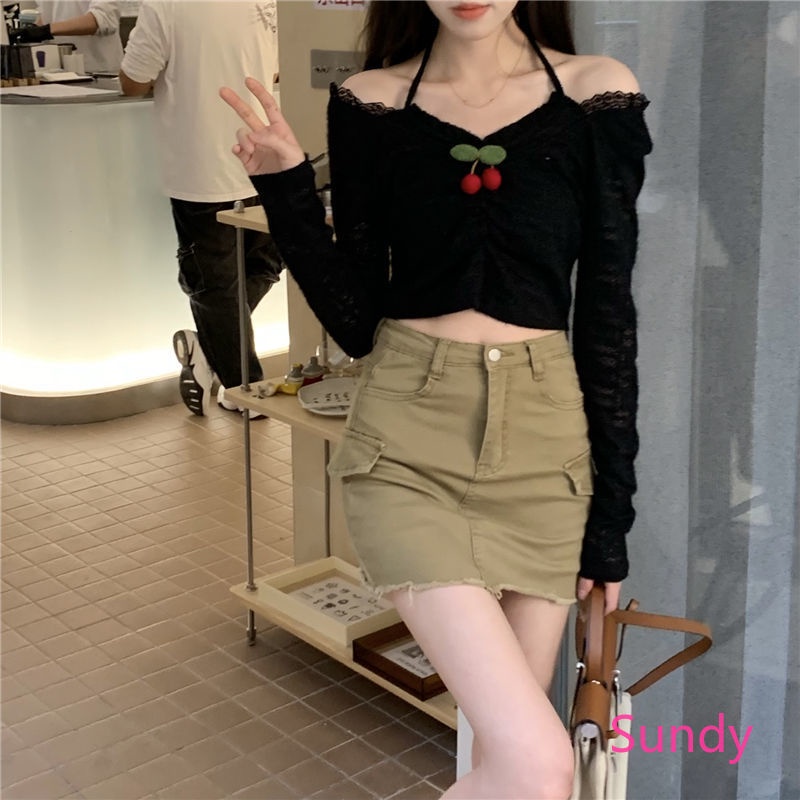 Áo Trễ Vai Dài Tay Thời Trang Mùa Hè Ngọt Ngào Quyến Rũ Dành Cho Nữ