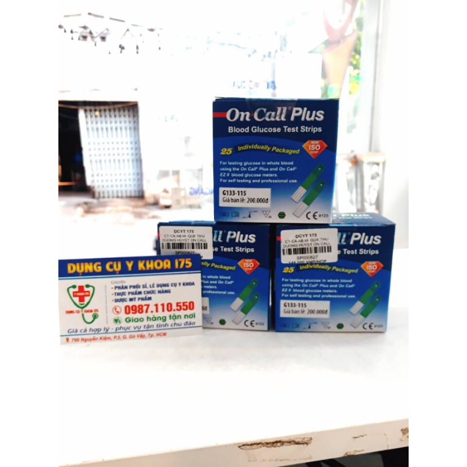 QUE THỬ ĐƯỜNG HUYẾT ON CALL PLUS (25 QUE)