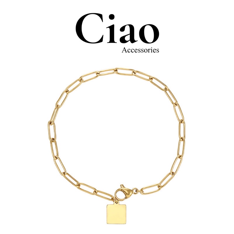 [HOẢ TỐC 1H] Vòng tay/ Lắc tay titan không gỉ thiết kế bản xích mã 60 trendy Ciao accessories