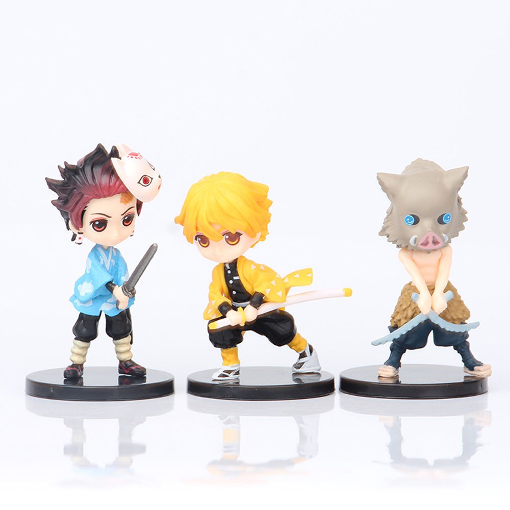 Mô hình nhân vật trong anime Demon Slayer sống động cỡ nhỏ 7cm bằng PVC