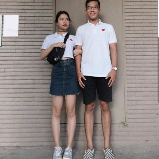 Áo polo đôi đen hoặc trắng