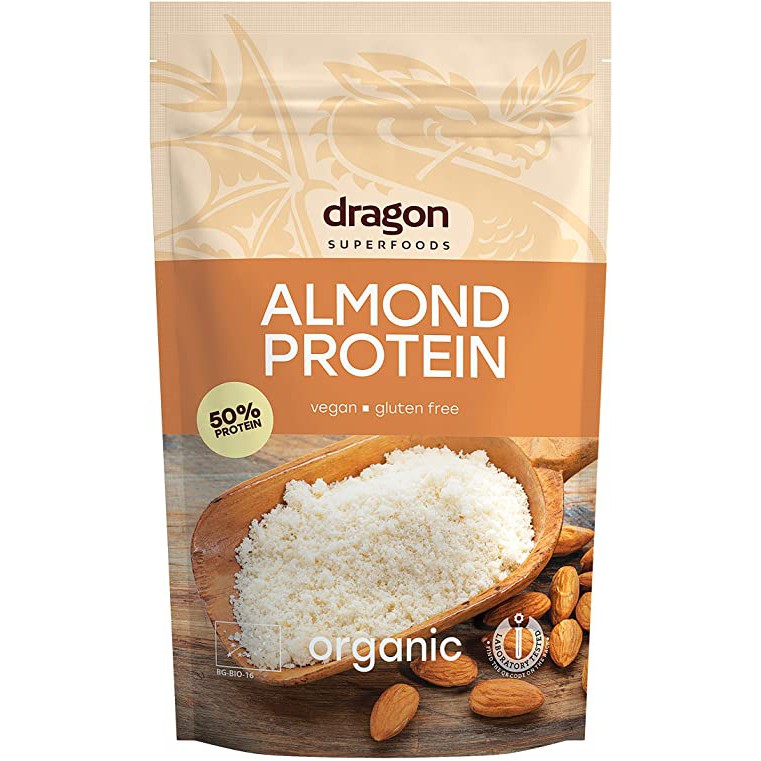 Bột hạnh nhân 50% protein 200gr Dragon superfoods Almond protein