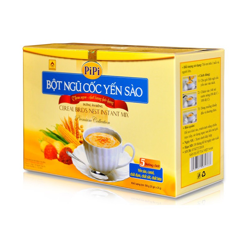 BỘT NGŨ CỐC YẾN SÀO PIPI HỘP 20 GÓI Y084 Nhà Yến Nha Trang | BigBuy360 - bigbuy360.vn
