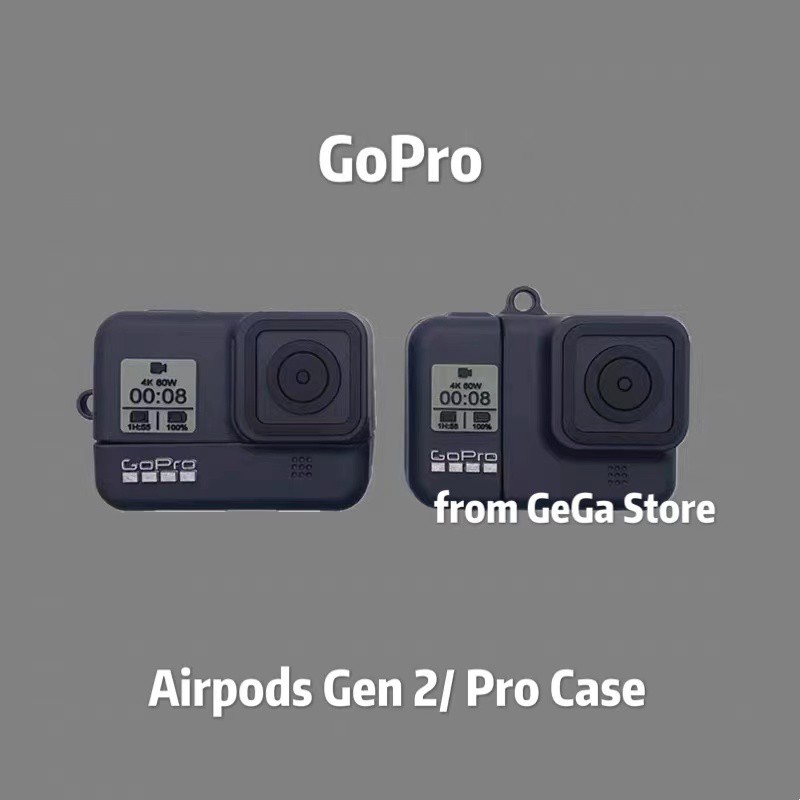 Ốp Vỏ Bảo Vệ Hộp Sạc Tai Nghe airpods pro 1 2 3 pro 3 Bằng Silicon Hình Máy Ảnh Sáng Bóng