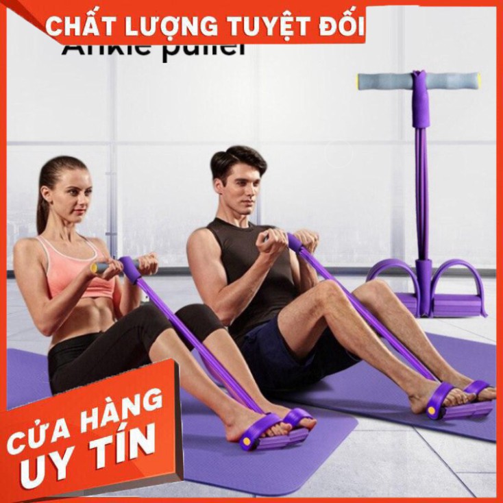 Dụng Cụ Tập Gym, Tập Cơ Bụng Tại Nhà, Kéo Tay Tummy Trimmer Dây Cao Su - VietShop