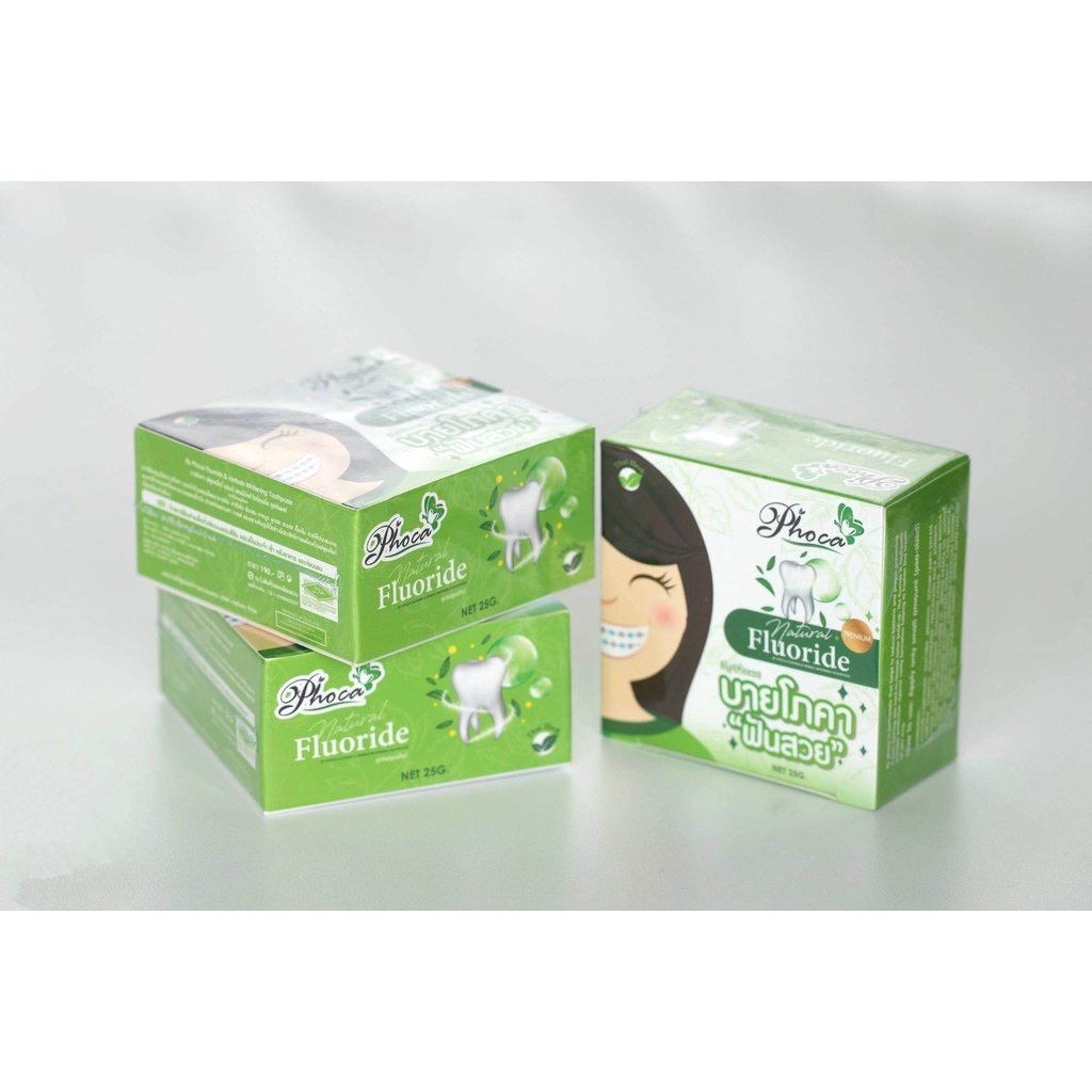Kem đánh răng thảo mộc BY PHOCA 25g Thái Lan - Chính hãng - Trắng răng - Hơi thở thơm mát