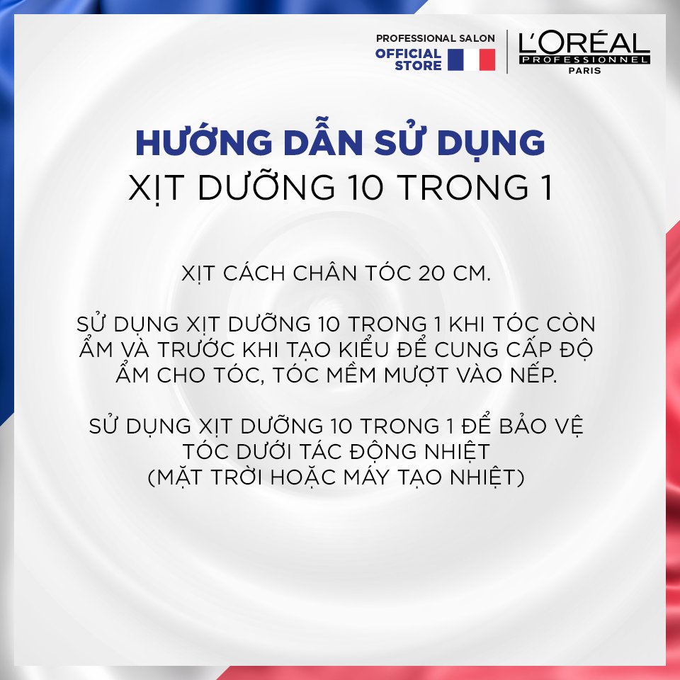 Xịt dưỡng LOREAL chống nắng giữ màu tóc nhuộm 10 trong 1 Serie Expert Vitamino Color 190ml