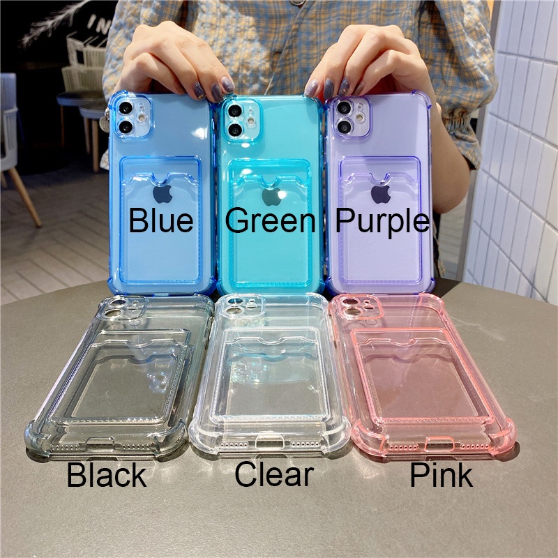 Ốp Lưng iPhone 12 11 Pro Max SE 2020 X Xr Xs Max 8 7 6s 6 Plus Phone Case Package Fluorescent Transparent Shell Silicon Soft TPU Fashion Casing Protection Anti-fall Back Cover