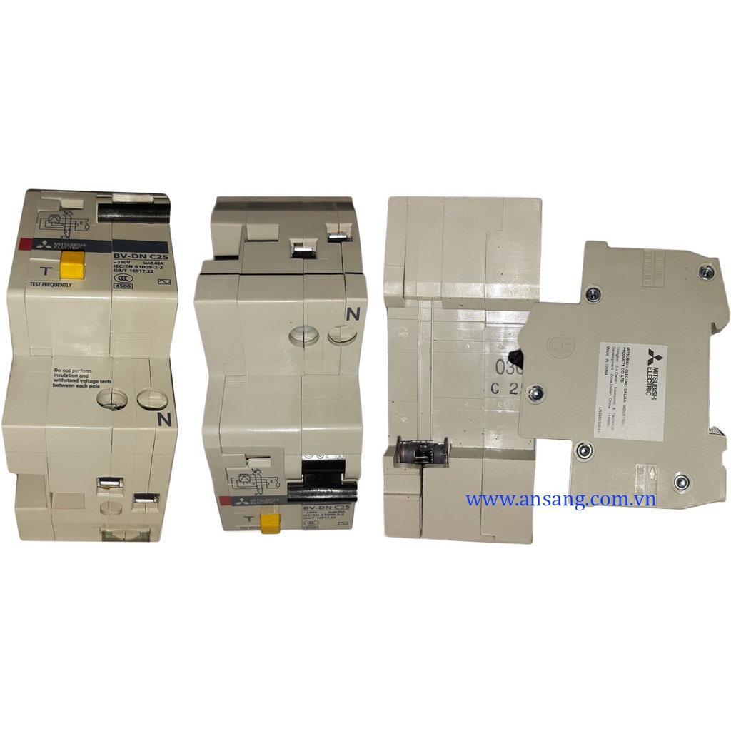 CB chống giật, Aptomat chống giật, Át chống giật Mitsubishi 25A, 1Pha