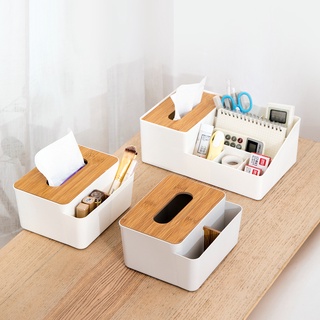 Hộp đựng khăn giấy bằng gỗ đa chức năng thiết kế tiện dụng