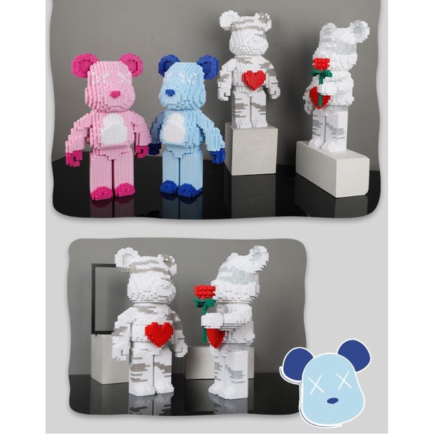 Gấu Bearbrick lắp ráp mô hình cỡ lớn Hàng Đẹp