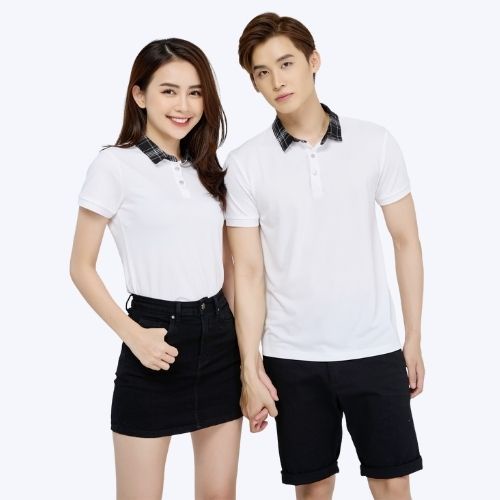 Áo thun POLO nữ YODY phông tay ngắn, cổ bẻ kẻ sọc, vải cotton, xuất xịn, form trẻ trung thanh lịch APN4386