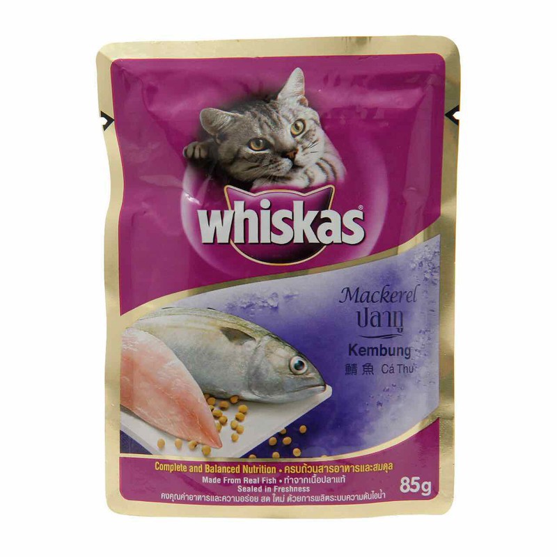 Pate cho mèo lớn Whiskas các vị- túi 85g