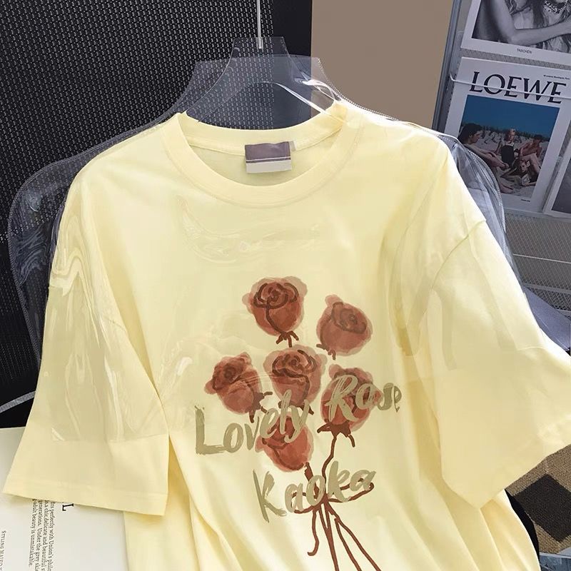 Áo Thun Ngắn Tay In Hình Dễ Thương Thời Trang Mùa Hè Năng Động