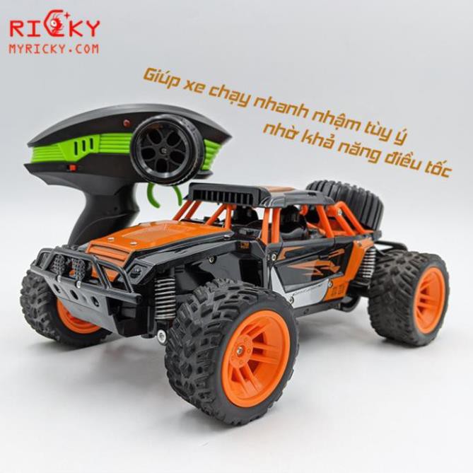 Xe đua địa hình điều khiển - Tốc độ cao 30km/h - Điều tốc và vi sai - 2.4GHz - Pin sạc