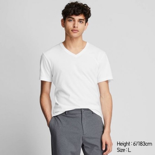 ÁO THUN NAM CỔ TIM UNIQLO