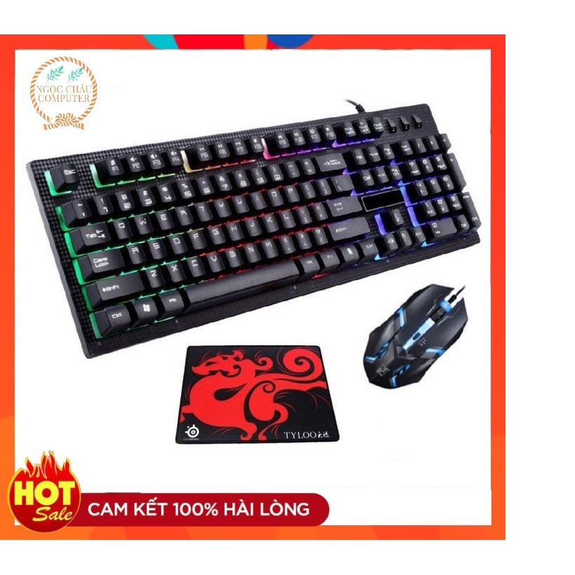 Combo bàn phím chuột Chuyên Game G20 Led 7 Màu Tặng Miếng Lót