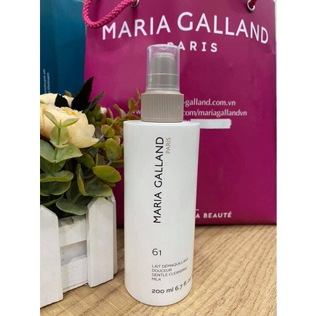 Sữa rửa mặt cho da thường, khô, nhạy cảm và lão hóa MARIA GALLAND 61 Gentle Cleansing Milk 200ml
