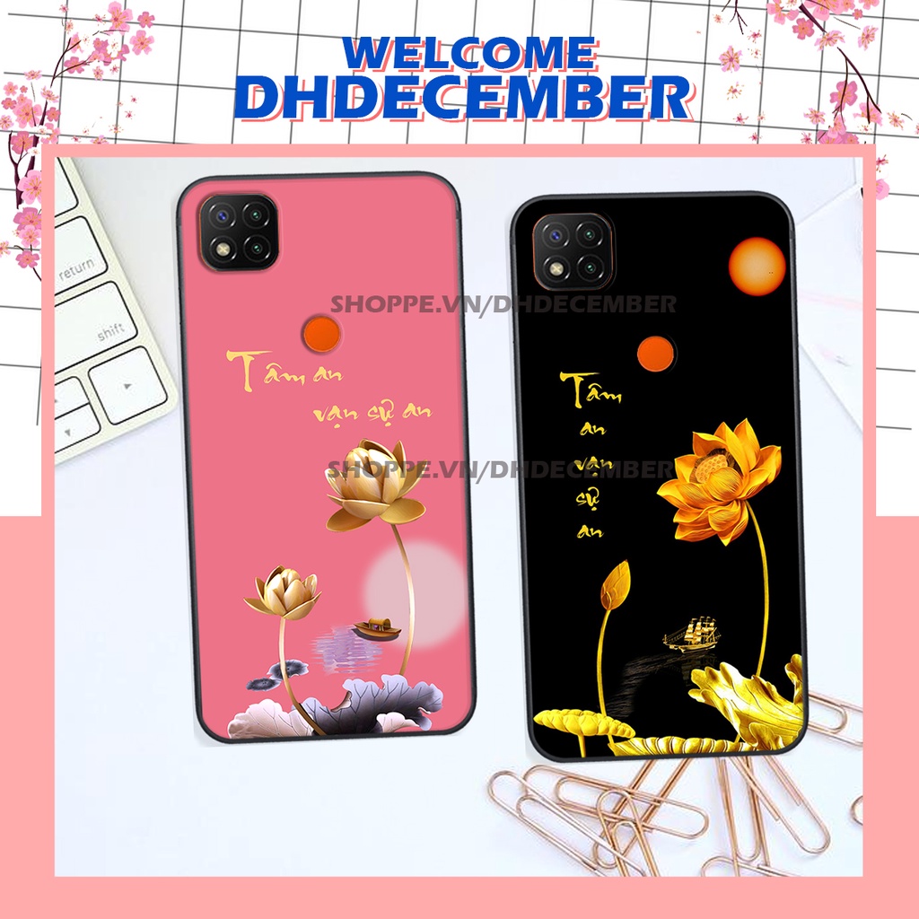 Ốp lưng Xiaomi REDMI 9C in hình thư pháp tâm an vạn sự an ,mã đáo thành công SIÊU CHẤT