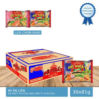 Thùng 30 Gói Mì Đệ Nhất Thương Hiệu Acecook Gói 81g