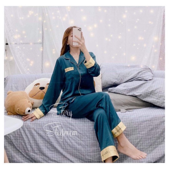 Bộ satin hoạ tiết Lá bài BIGSIZE (45-100kg) | BigBuy360 - bigbuy360.vn