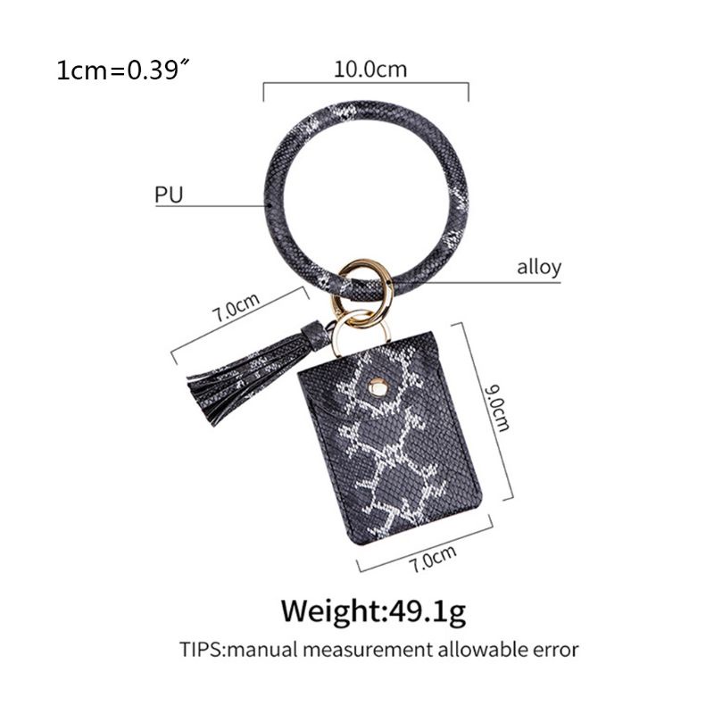 Ví Da PU Đựng Tiền Xu Mojito Gắn Móc Khóa Tua Rua Thời Trang Cho Nữ