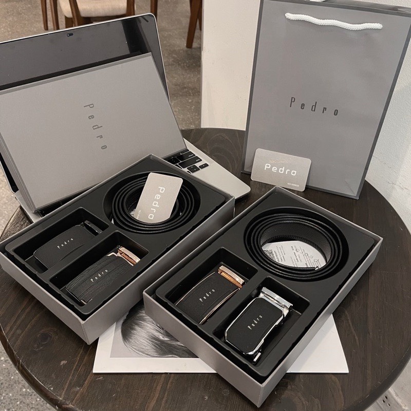 Dây thắt lưng nam 2 mặt cao cấp full box kèm túi giấy THL02