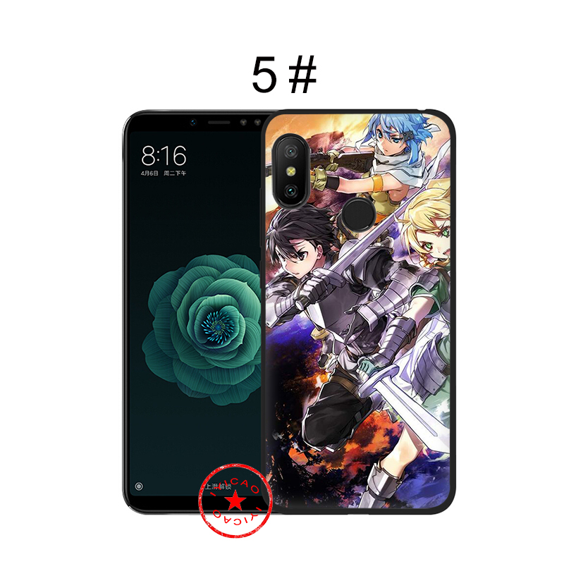 Ốp Điện Thoại Mềm Họa Tiết Sword Art Online 2 Ablu150 Cho Xiaomi Mi 9 8 6 Se Pro Lite Mix 2s Max 3 Mi9 Mi8