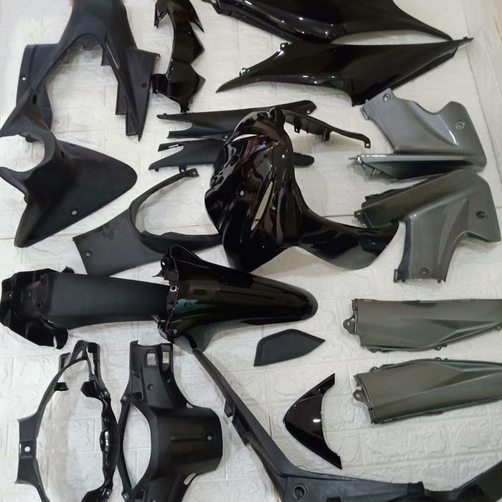 Bộ dàn áo xe WAVE S110 - RS110 màu ĐEN đời 2009 đến 2010, nhựa ABS nguyên sinh