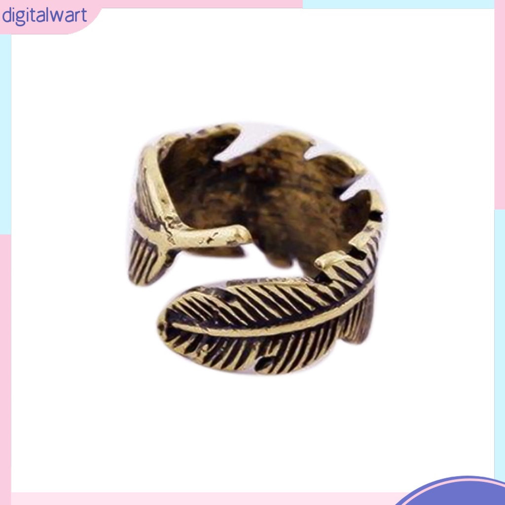 Nhẫn đồng dạng lông vũ phong cách retro