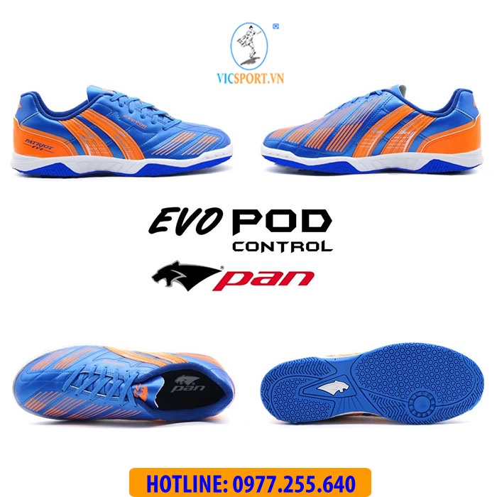 (Tặng Túi Đựng + Vớ) Giày Đá Bóng Pan Thái ĐẾ IC EVO POD CONTROL (Chính Hãng) - Vicsport