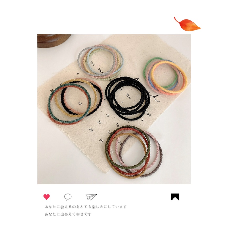 Bộ thun cột tóc kiểu dáng đơn giản nhiều màu sắc cho nữ