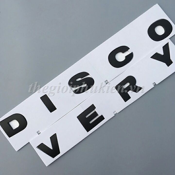 Logo chữ DISCOVERY 3D nổi dán trang trí Ô tô hàng đẹp