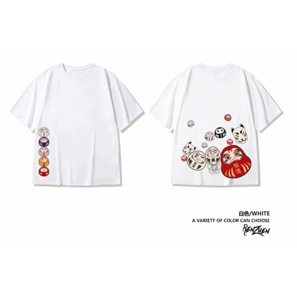 Áo Thun Tay Ngắn Dáng Rộng In Họa Tiết Hoạt Hình Phong Cách Hàn Quốc Dành Cho Nam size S-8XL