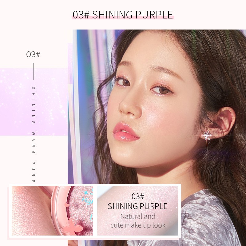 Phấn Bắt Sáng LAIKOU 6g 3 Màu Ánh Nhũ Trang Điểm Chống Thấm Nước