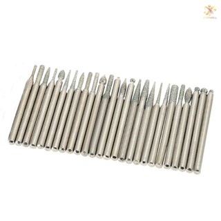 Set 30 mũi mài đầu kim cương mạ điện kích thước 3mm