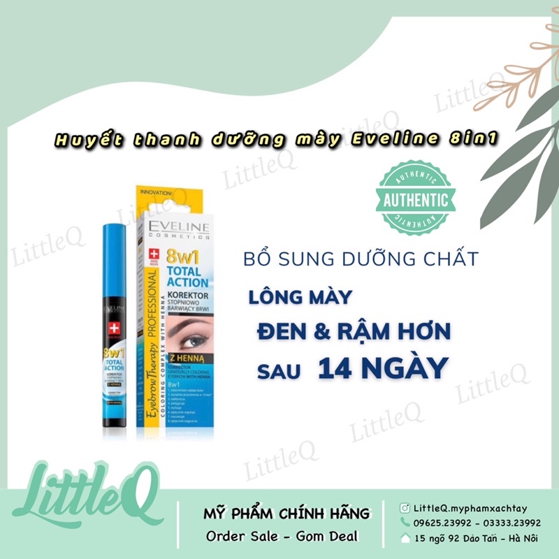 [Dày&amp;Đen] Dưỡng Dày Mày Eveline 8in1 chính hãng, hiệu quả dễ sử dụng