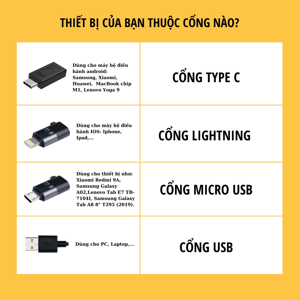 Đầu chuyển đổi TYPE C sang USB dùng cho máy tính