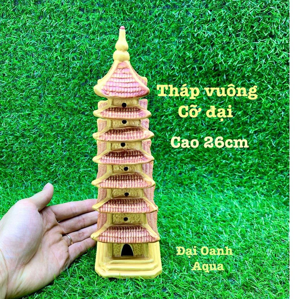 Tiểu cảnh bể cá, tượng gốm trang trí tiểu cảnh, trang trí bể cá, hòn non bộ sân vườn