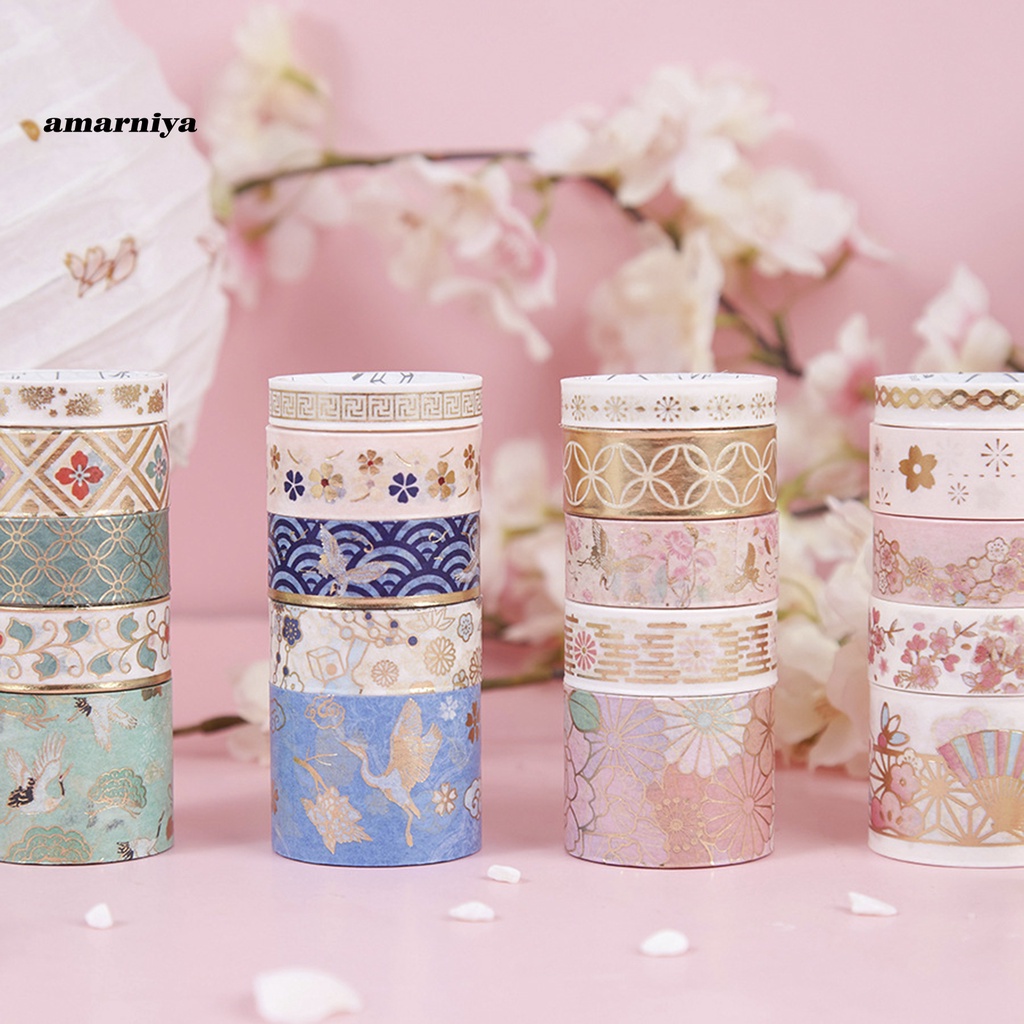 20 Cuộn băng keo washi trang trí sổ nhật ký thủ công tiện dụng