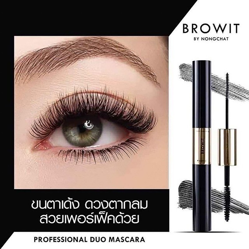 Mascara 2 đầu Browit NongChat 1 đầu to chuốt mi trên 1 đầu siêu nhỏ chuốt mi dưới