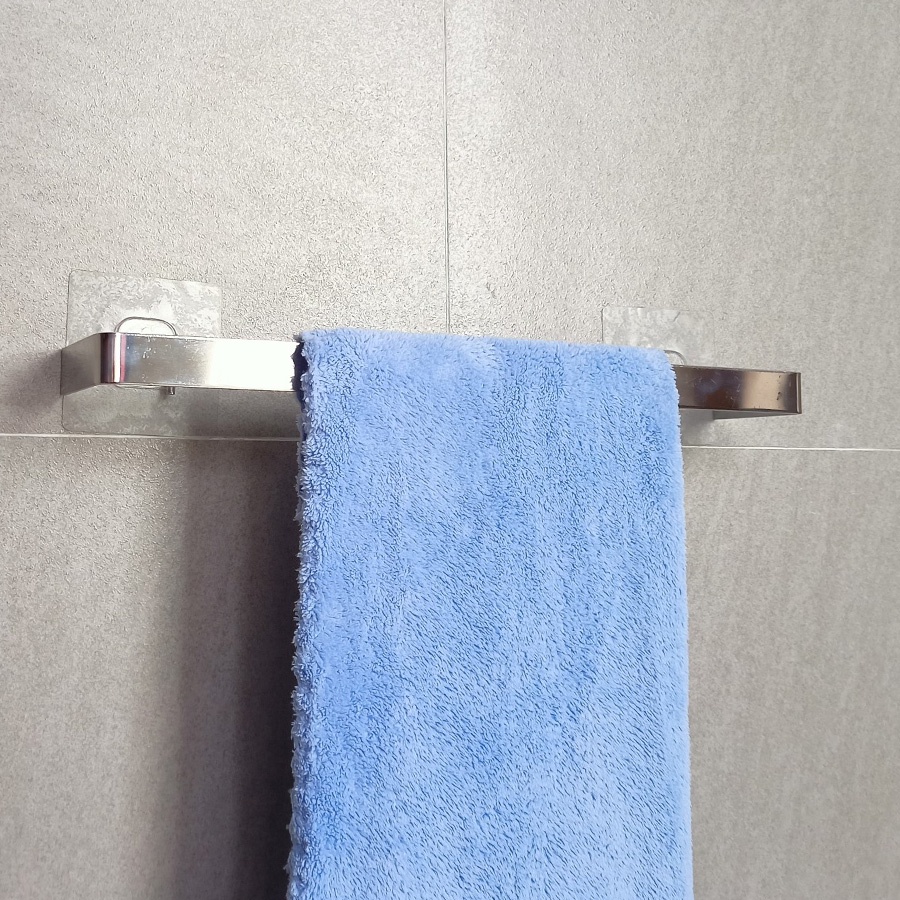 Giá treo khăn mặt dán tường inox cao cấp Elliver đồ gia dụng phòng tắm thiết kế chuẩn phơi khăn mặt _TKI