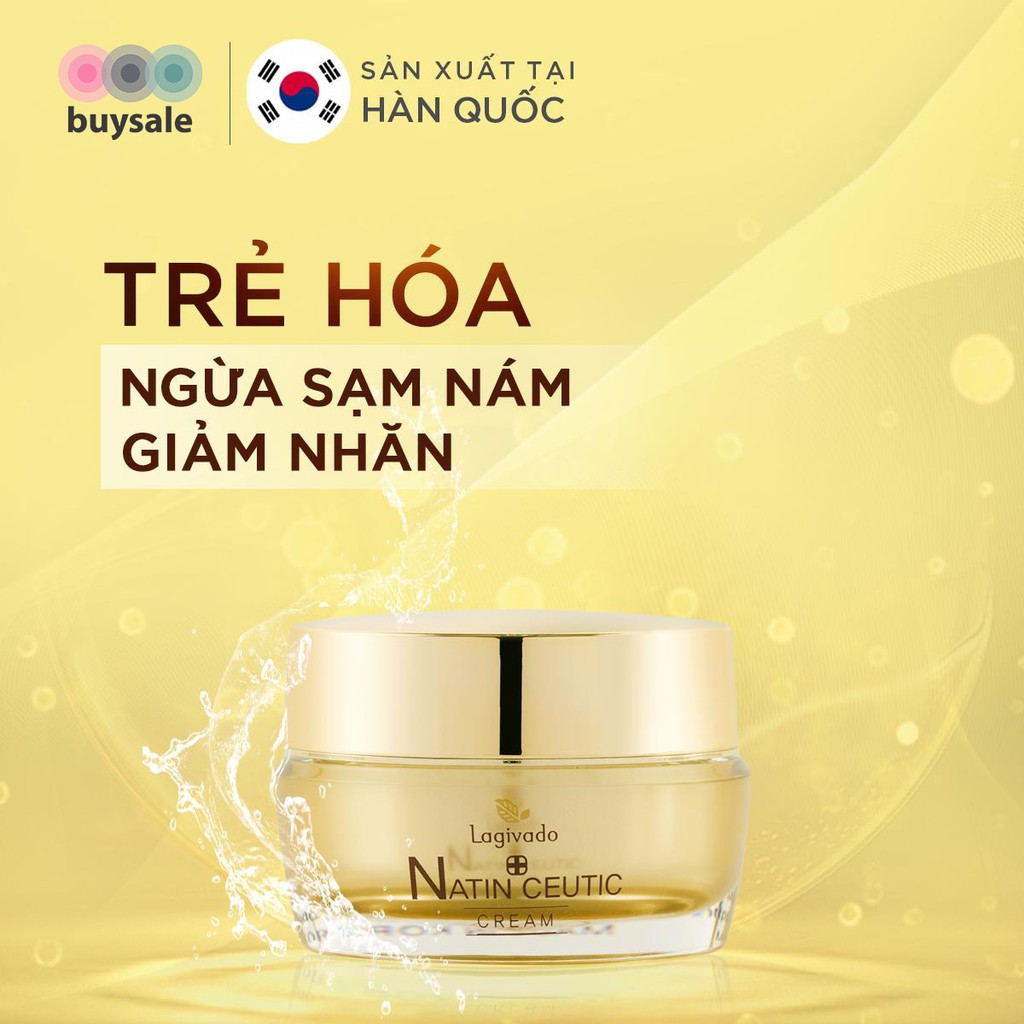 Kem dưỡng ẩm trắng sáng da mặt chống lão hóa, giảm nám tàn nhang NATIN CEUTIC CREAM 50 gram - Buysales