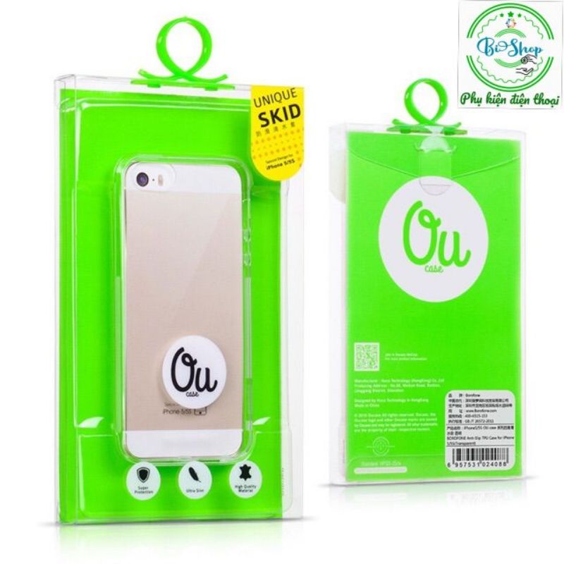 🍀ỐP SILICON TRONG IPHONE 5 5s 5se CHÍNH HÃNG HIỆU OUCASE (vu trong)