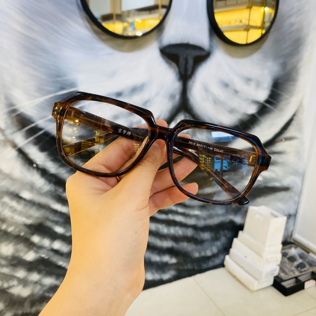 Gọng kính unisex nhựa acetate cao cấp thời trang nam nữ trendy OURESS 3818