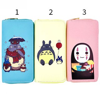 Bóp ví dài cartoon hoạ tiết hoạt hình Totoro và Vô Diện dễ thương cute - Banana Store