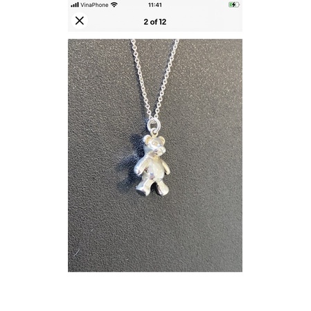 Dây chuyền bạc gấu teddy Tiffany